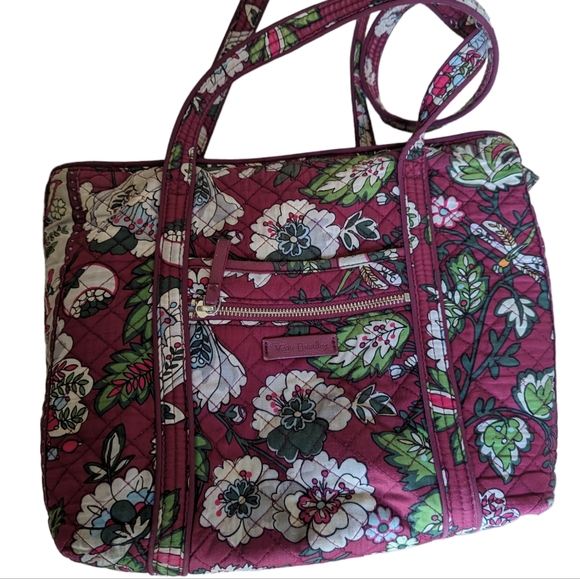 Vera Bradley Tote in Bordeaux Blooms - Picture 1 of 5